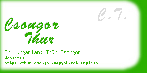 csongor thur business card
